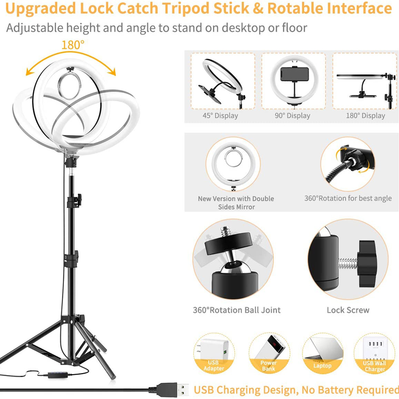 Lampa wideo 16/26/33cm, pierśc – Photography Lighting Tool recenzja i cena