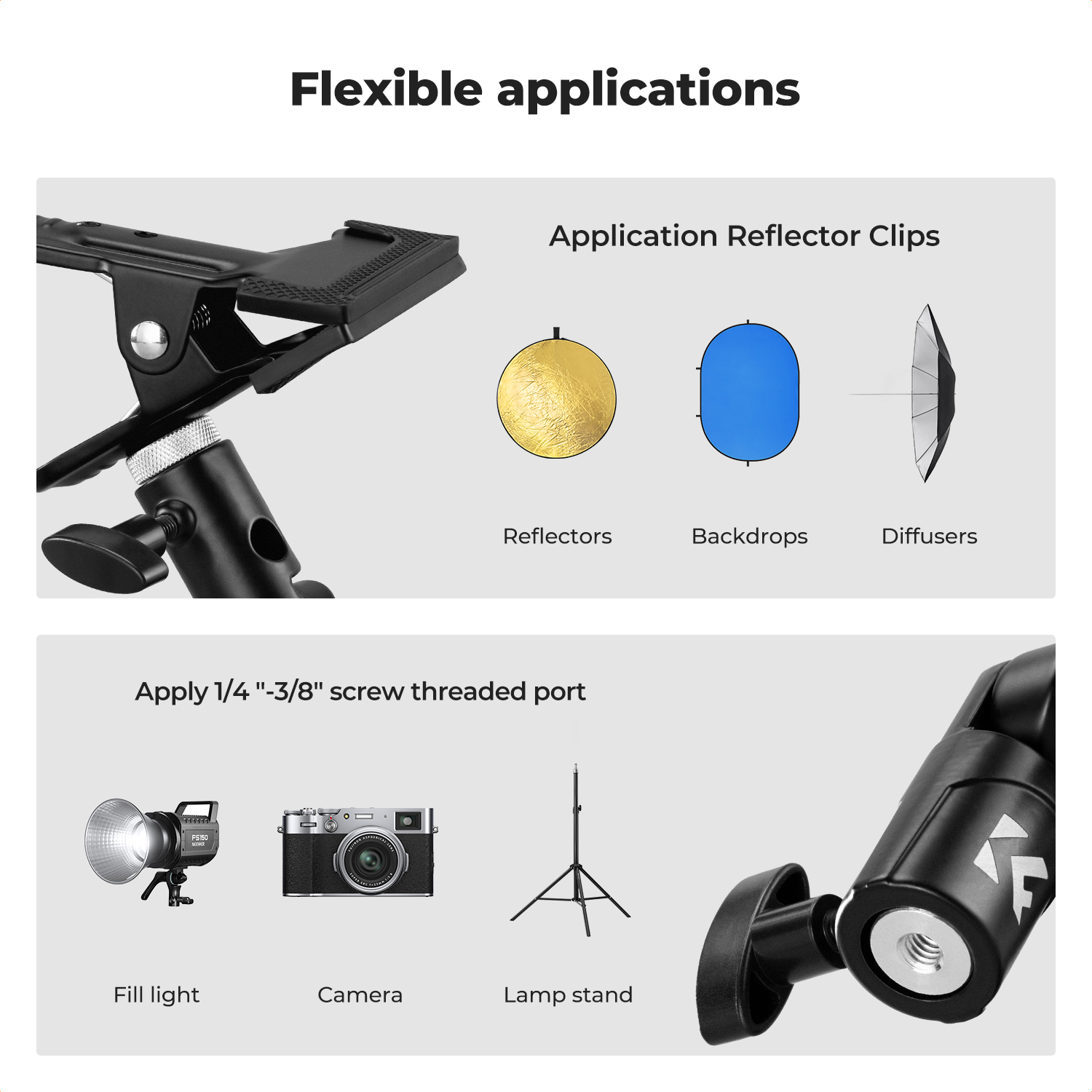 Uchwyt na reflektor K&F CONCEP – Reflector Arm Clamp recenzja i cena